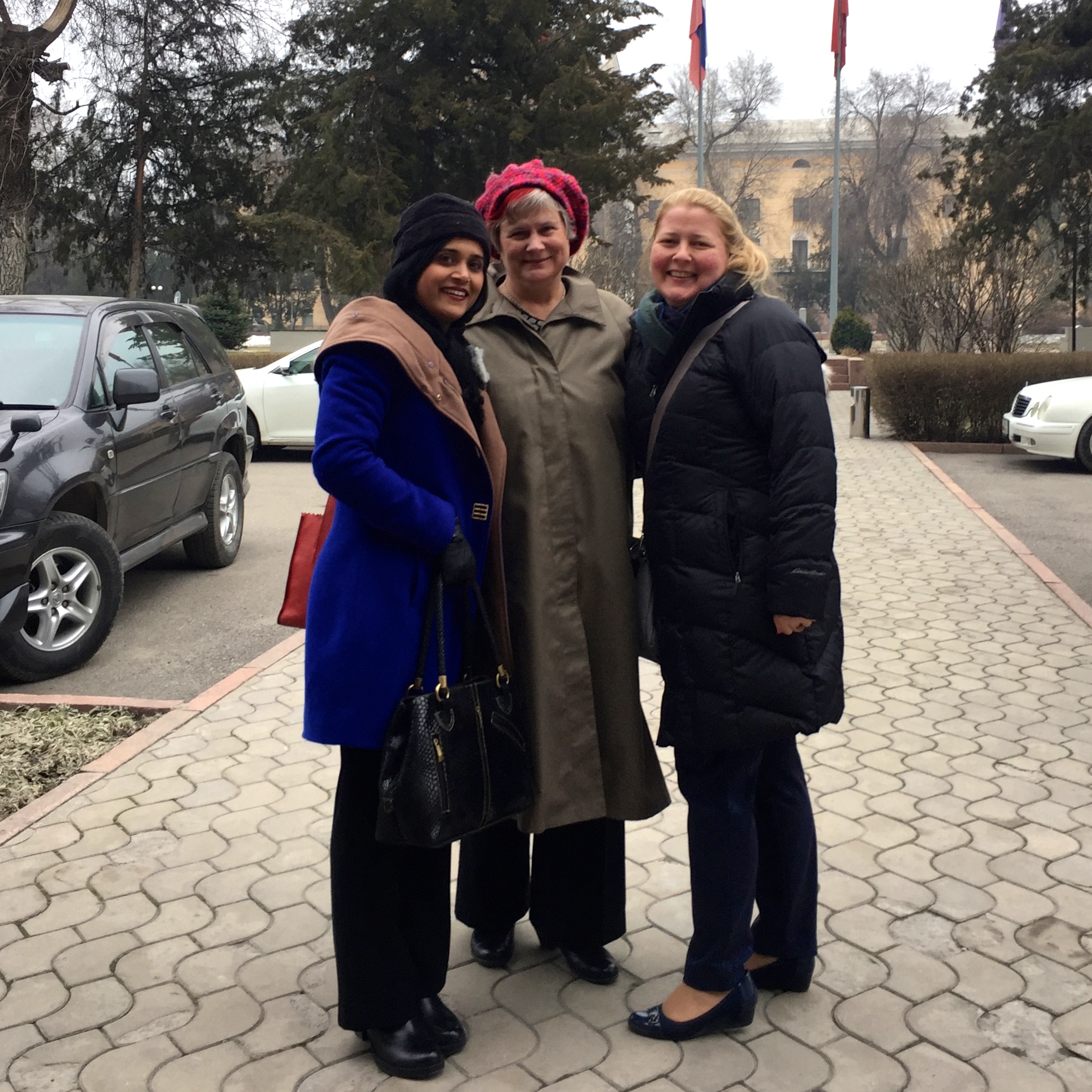 TechWomen Kyrgyzstan Delegation 2017 Katy Dickinson with Nancy Talbot and Rebecca Biswas