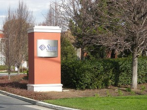 Sun Microsystems gate Menlo Park California in 2010